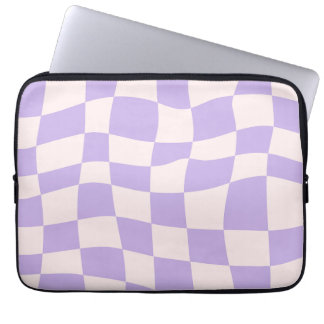 Capa Para Notebook Padrão Ondulado Roxo Retro