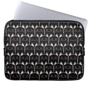 Capa Para Notebook Padrão para muitos gatos pretos