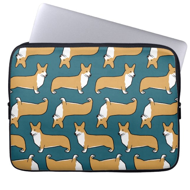 Capa Para Notebook Padrão Pembroke Welsh Corgis (Frente)