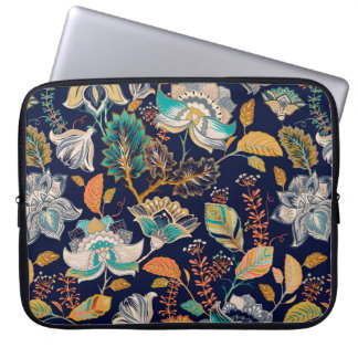 Capa Para Notebook Padrão perfeito colorido. Fundo floral. Fluxo