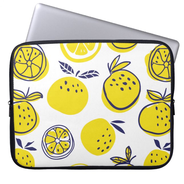 Capa Para Notebook Padrão perfeito de frutas de laranjas (Frente)
