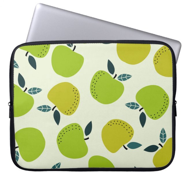 Capa Para Notebook Padrão perfeito de maçã. ilustração do tema de fru (Frente)