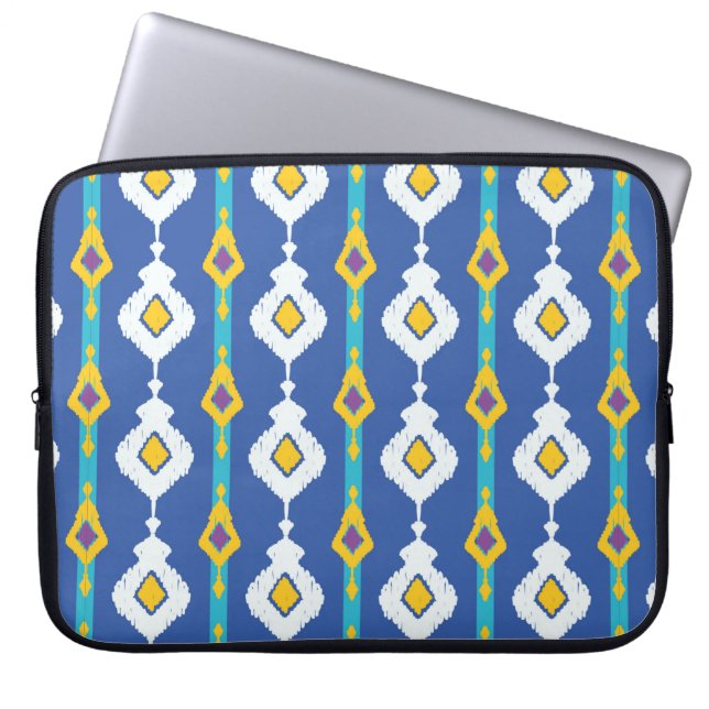 Capa Para Notebook Padrão perfeito Ikat  (Frente)