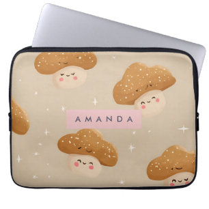 Capa Para Notebook Padrão Personalizado de Cogumelo Sorridente