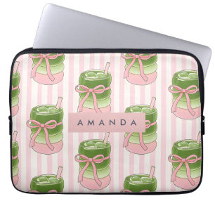 Capa Para Notebook Padrão Personalizado de Copas de Pastel Matcha