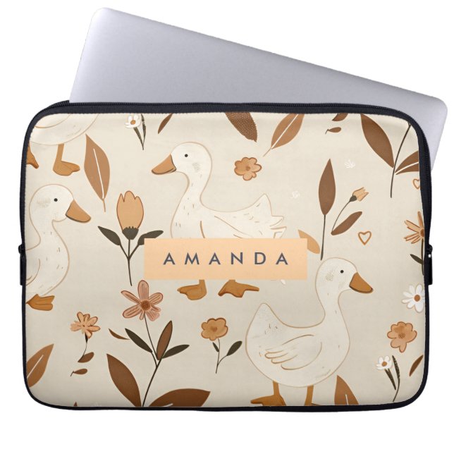 Capa Para Notebook Padrão Personalizado de Patos Agrícolas Agraváveis (Frente)