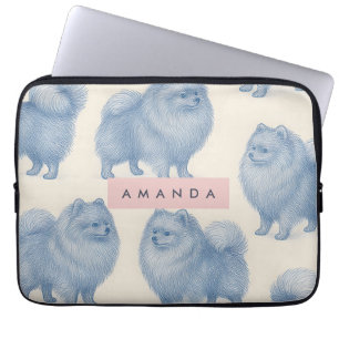 Capa Para Notebook Padrão Personalizado de Pomerânia Macio e Fofo