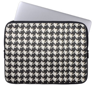 Capa Para Notebook Padrão Preto Branco Xadrez Escocês
