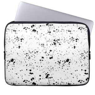 Capa Para Notebook Padrão Preto de Splatter de Pintura