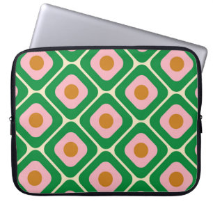 Capa Para Notebook Padrão Retro Invisível dos anos 70. Estética dos a