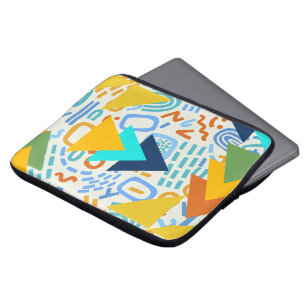 Capa Para Notebook Padrão retrorreflector colorido abstrato azul amar