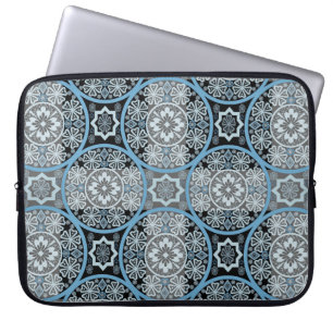 Capa Para Notebook Padrão romântico de rendas sem costura abstrato