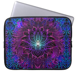 Capa Para Notebook Padrão sem costura com a flor de Lotus ornamentado