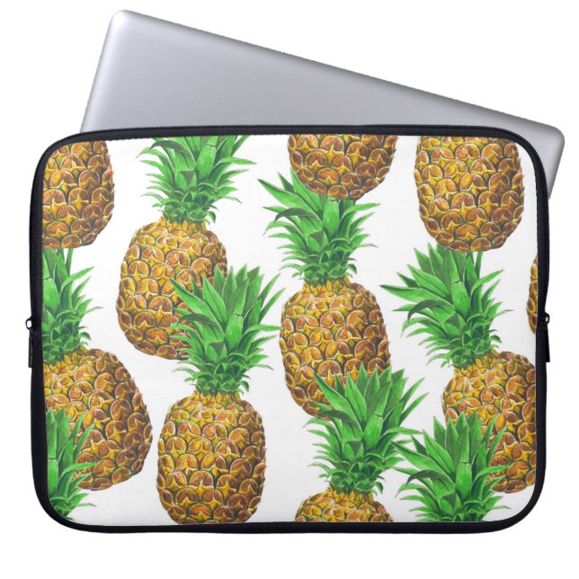 Capa Para Notebook Padrão sem costura com ananás (Frente)