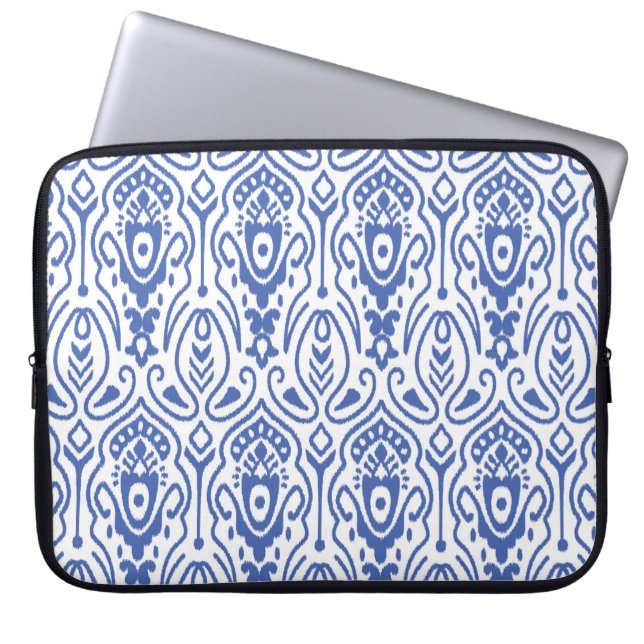 Capa Para Notebook Padrão sem costura com bordado. Tecido Ikat. Eth (Frente)