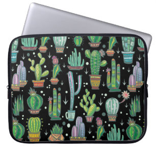 Capa Para Notebook Padrão sem costura com cactos bonitos