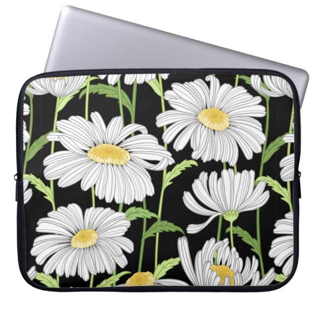 Capa Para Notebook padrão sem costura com flores de verão (Frente)