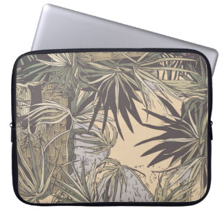 Capa Para Notebook Padrão sem costura com folhas de palma, padrão bri