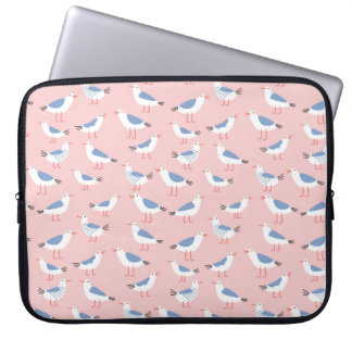 Capa Para Notebook Padrão sem costura com gaivotas bonitinhas de dese
