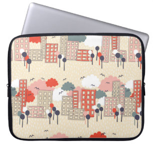 Capa Para Notebook Padrão sem costura da cidade