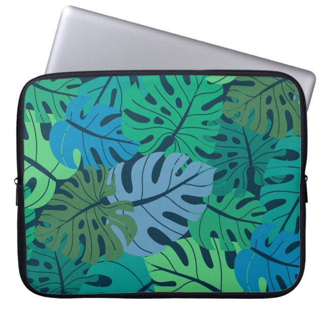 Capa Para Notebook Padrão sem costura da selva tropical (Frente)