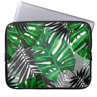 Capa Para Notebook padrão sem costura das folhas e elementos tropicai