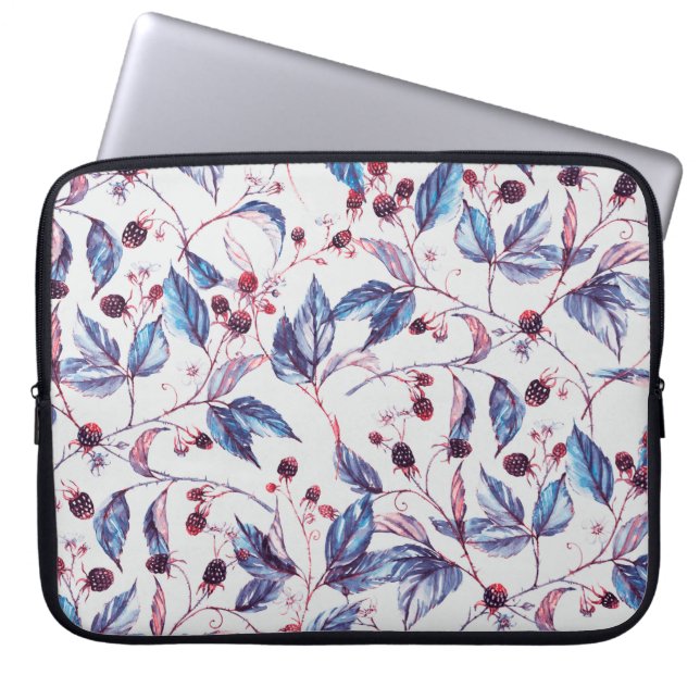 Capa Para Notebook Padrão sem costura de aquarela desenhada à mão com (Frente)