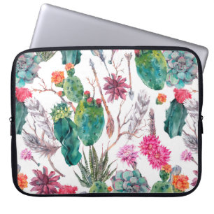 Capa Para Notebook Padrão sem costura de cor d'água de vintagem natur