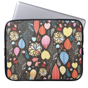 Capa Para Notebook Padrão sem costura do outono com folhas coloridas
