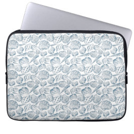Capa Para Notebook Padrão sem costura em cores de tendência com conch