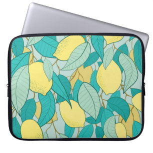 Capa Para Notebook padrão sem descontinuidades com jardim de limão de