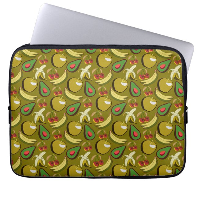 Capa Para Notebook Padrão sem descontinuidades da fruta tropical amar (Frente)