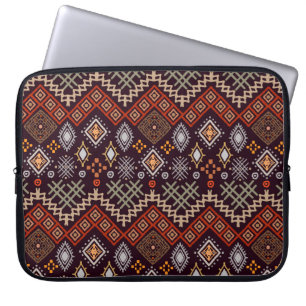 Capa Para Notebook Padrão sem descontinuidades de arte tribal