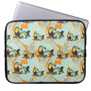 Capa Para Notebook Padrão sem descontinuidades de folhas tropicais t