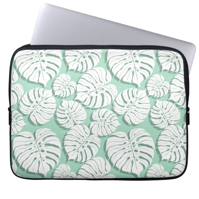 Capa Para Notebook Padrão sem descontinuidades do monstera da palma 3 (Frente)