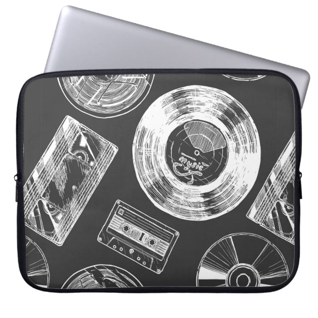 Capa Para Notebook Padrão sem falhas com portadores de áudio e vídeo. (Frente)