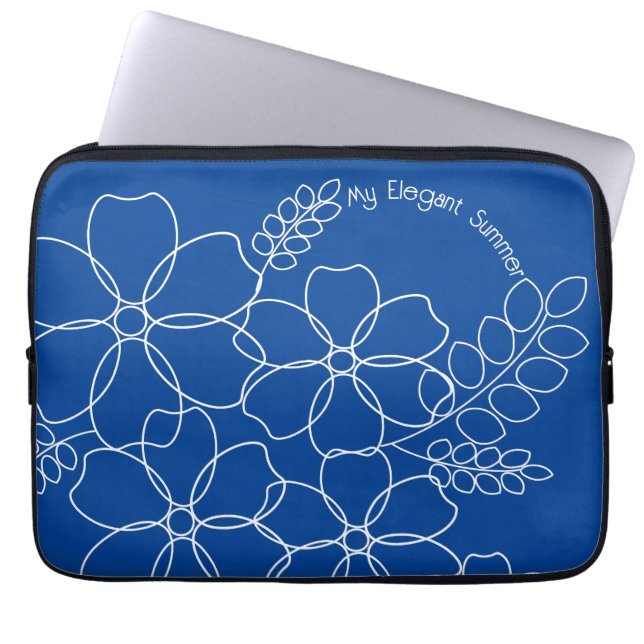 Capa Para Notebook Padrão simples de flores de verão elegante (Frente)