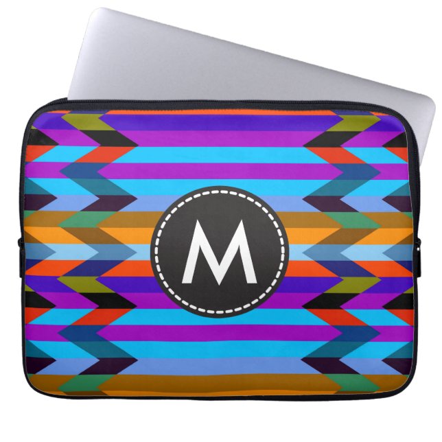 Capa Para Notebook Padrão Trendy Chevron Stripes #18 (Frente)