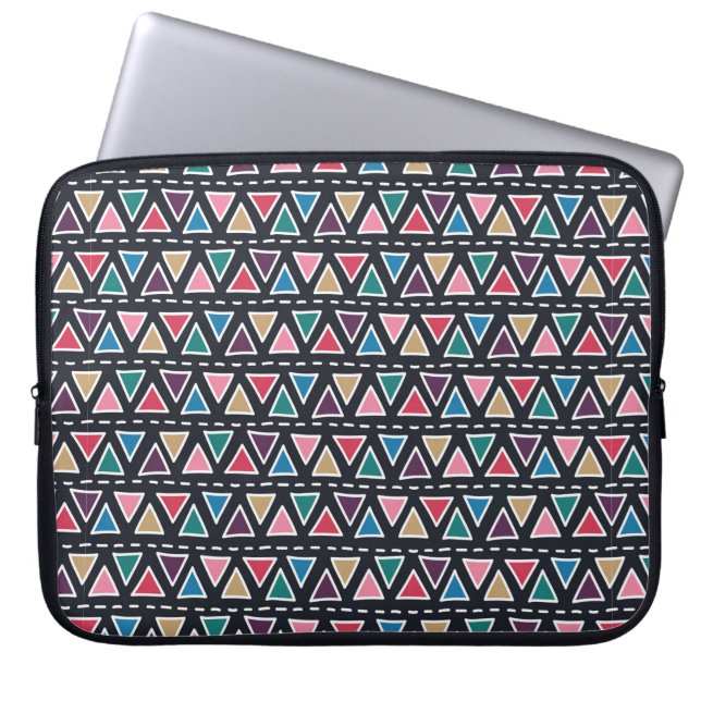 Capa Para Notebook padrão tribal desenhado à mão sem descontinuidades (Frente)