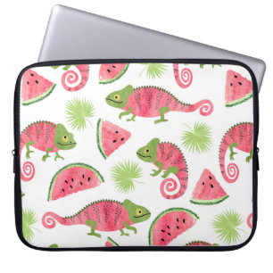 Capa Para Notebook Padrão tropical sem costura com aquarela fofa cha