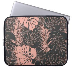 Capa Para Notebook Padrão tropical sem costura de verão com monster