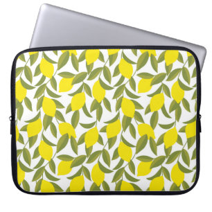 Capa Para Notebook Padrão uniforme da árvore de limão amarela