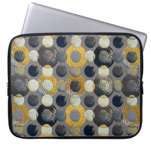 Capa Para Notebook Padrão uniforme de aquarela com abstrato geometri