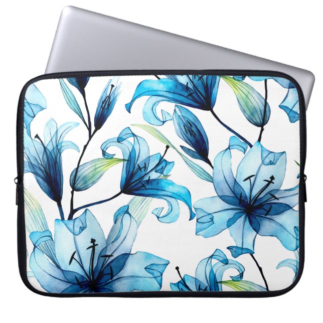 Capa Para Notebook padrão uniforme de aquarela com fluxo transparente (Frente)