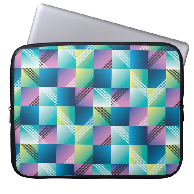 Capa Para Notebook padrão uniforme de geometria abstrato (Frente)