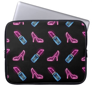 Capa Para Notebook Padrão uniforme de moda com ícones de néon de l