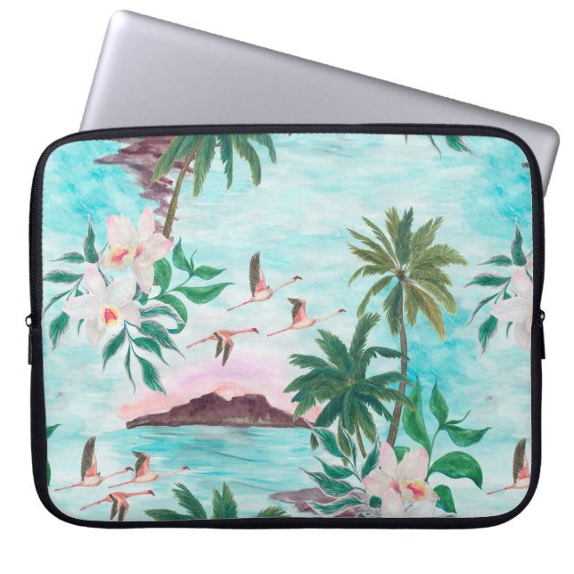 Capa Para Notebook Padrão uniforme de pintura aquosa com hawaiano (Frente)