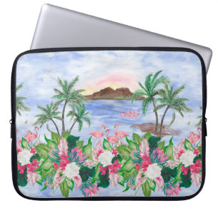 Capa Para Notebook Padrão uniforme de pintura aquosa com hawaiano