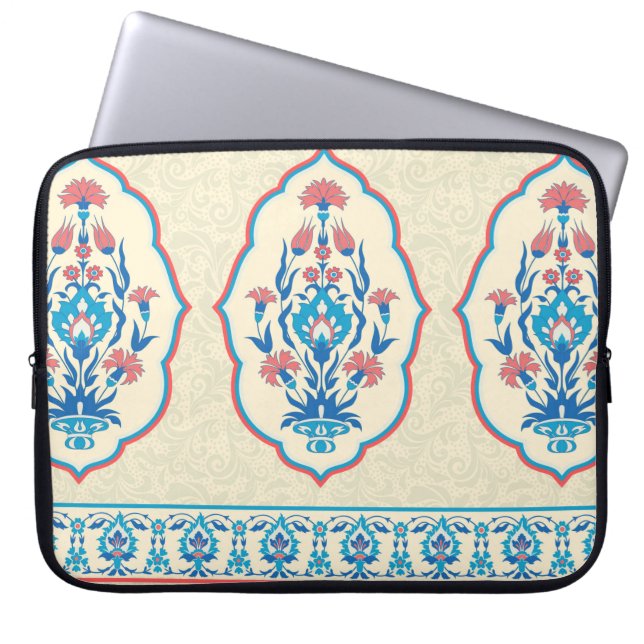 Capa Para Notebook padrão uniforme floral do tecido no estilo étnico (Frente)