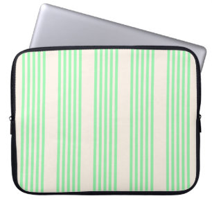 Capa Para Notebook Padrão verde e bege de cinco faixas